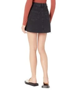 Paige Sade Skirt Extended Waistband Exposed Zip In Dusted Onyx -Madewell Shop 619izhzaKL