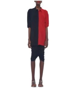 Norma Kamali Shirred Skirt To The Knee