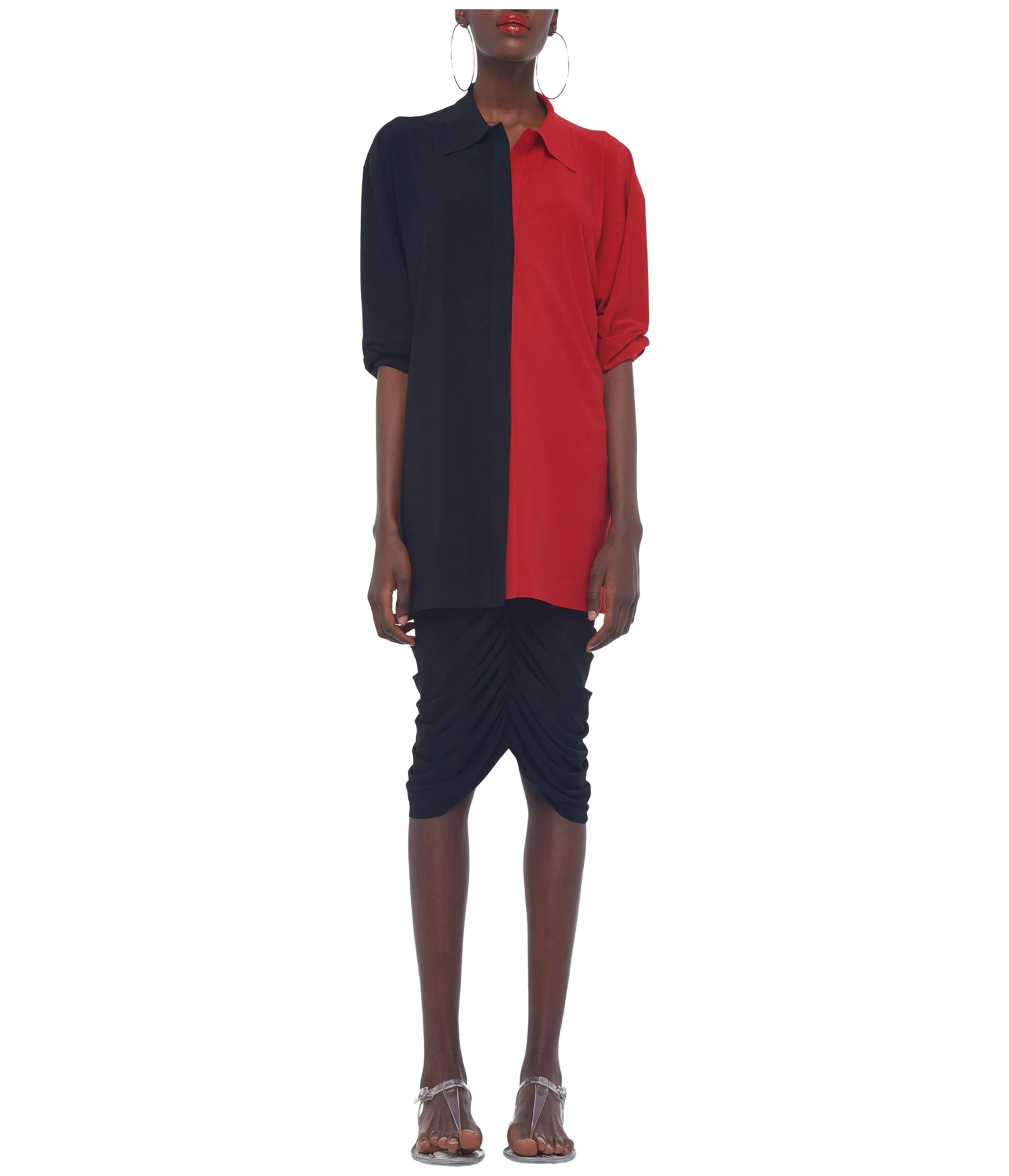 Norma Kamali Shirred Skirt To The Knee 3 Norma Kamali Shirred Skirt To The Knee