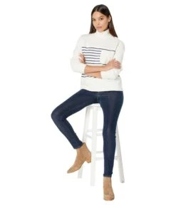 Madewell Lincoln Mock Neck Sweatshirt In Stripe -Madewell Shop 61lypz841YL