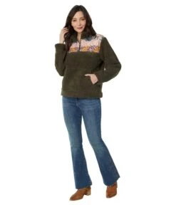 Lucky Brand 1/2 Zip Quilted Sherpa Pullover -Madewell Shop 71 WEfDXYIL