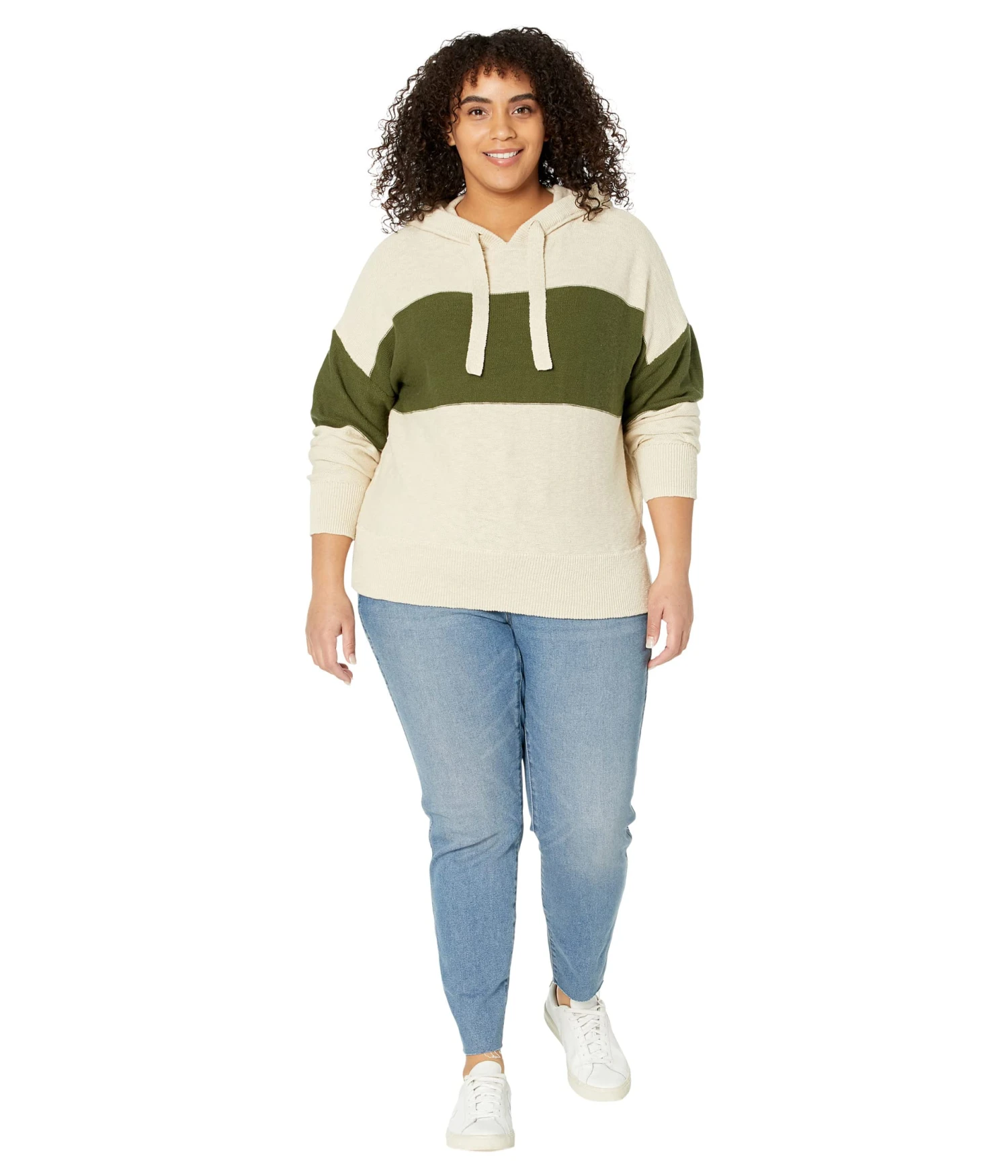 Madewell Plus Clairview Hoodie Sweater In Colorblock 6 Madewell Plus Clairview Hoodie Sweater In Colorblock - Image 4