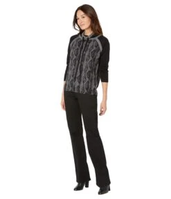 Elliott Lauren Snake Charmer Color-Block Printed Funnel Neck Sweater -Madewell Shop 714cVz4jxL