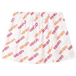 Kenzo Kids Pique Skirt All Over Logo (Little Kids/Big Kids)