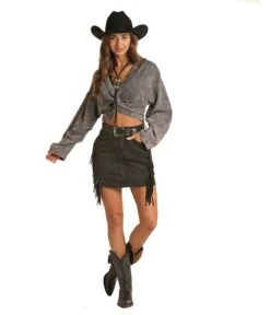 Rock And Roll Cowgirl Fringe Skirt RRWD69RZQ7