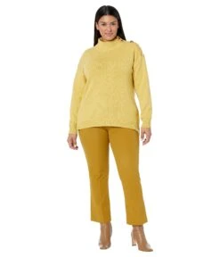 Elliott Lauren Need For Tweed Mock Neck Sweater With Button Detail On Shoulder -Madewell Shop 71Fxo1XGVwL