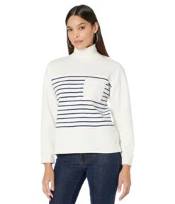 Madewell Lincoln Mock Neck Sweatshirt In Stripe
