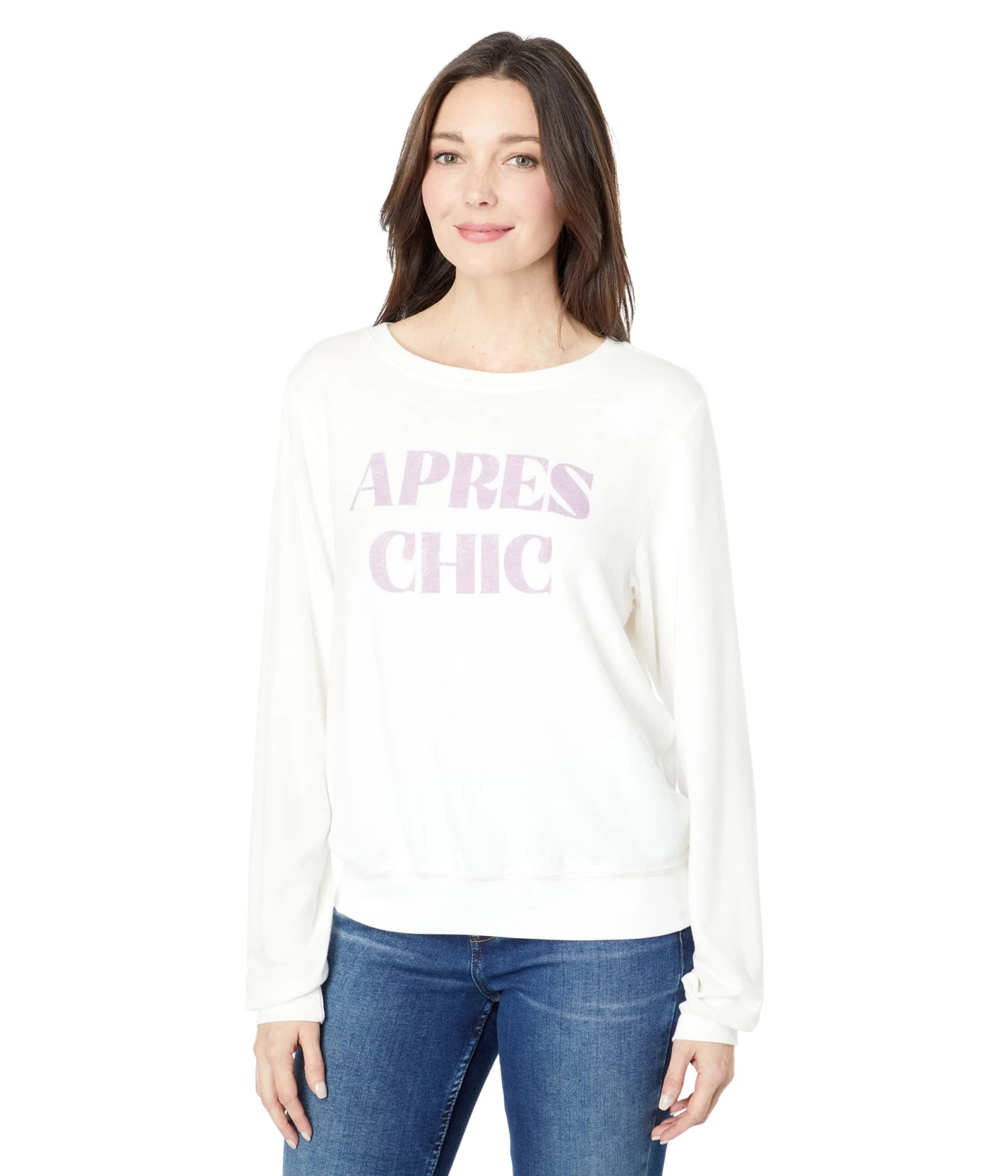 Wildfox Apres Chic Sweatshirt In Brushed Hacci Jersey 3 Wildfox Apres Chic Sweatshirt In Brushed Hacci Jersey