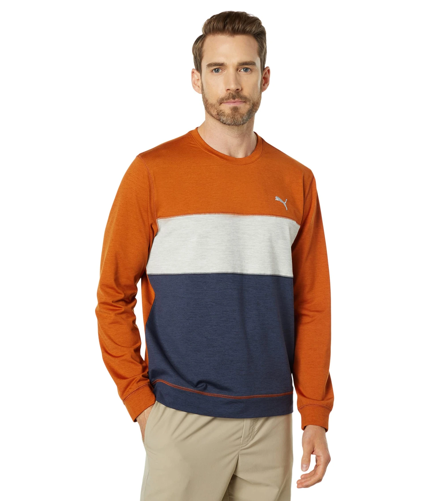 PUMA Golf Cloudspun Color-Block Crew Neck 3 PUMA Golf Cloudspun Color-Block Crew Neck