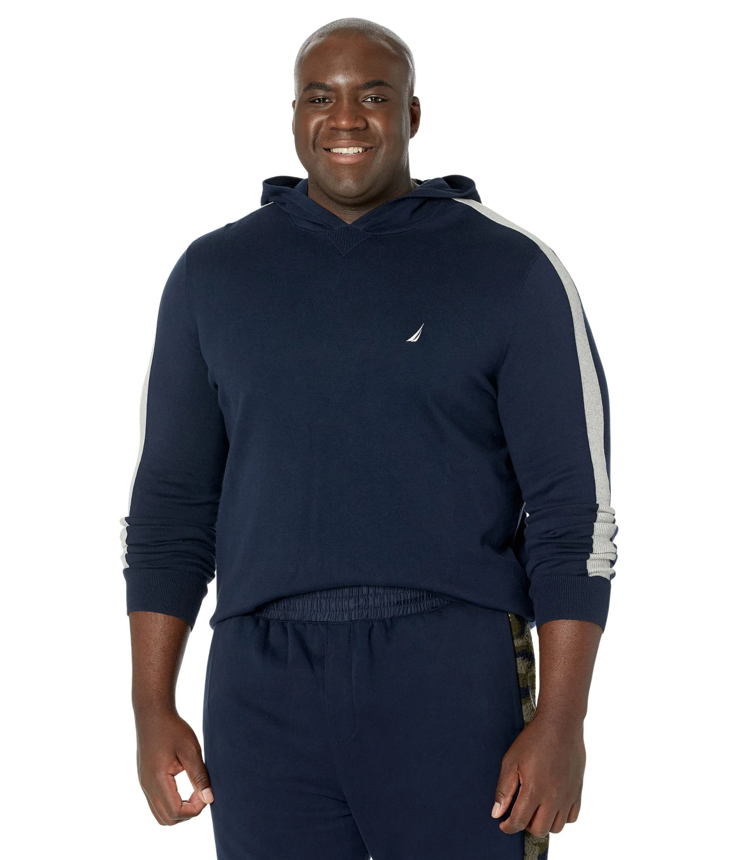 Nautica Big & Tall Big & Tall Color-Block Ribbed Pullover Hoodie 3 Nautica Big & Tall Big & Tall Color-Block Ribbed Pullover Hoodie