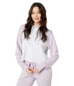 Tasc Performance Varsity French Terry Crop Hoodie