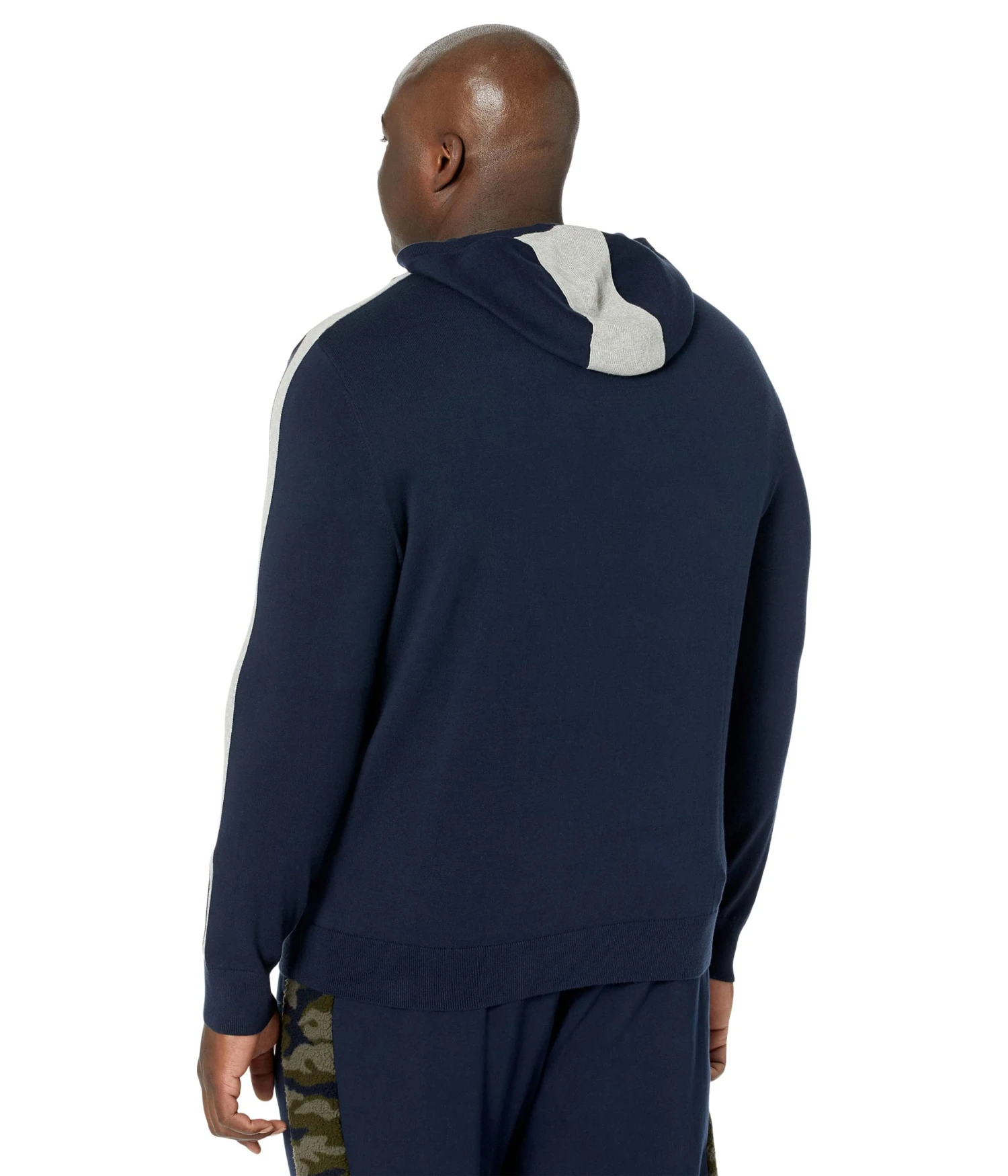 Nautica Big & Tall Big & Tall Color-Block Ribbed Pullover Hoodie 4 Nautica Big & Tall Big & Tall Color-Block Ribbed Pullover Hoodie - Image 2