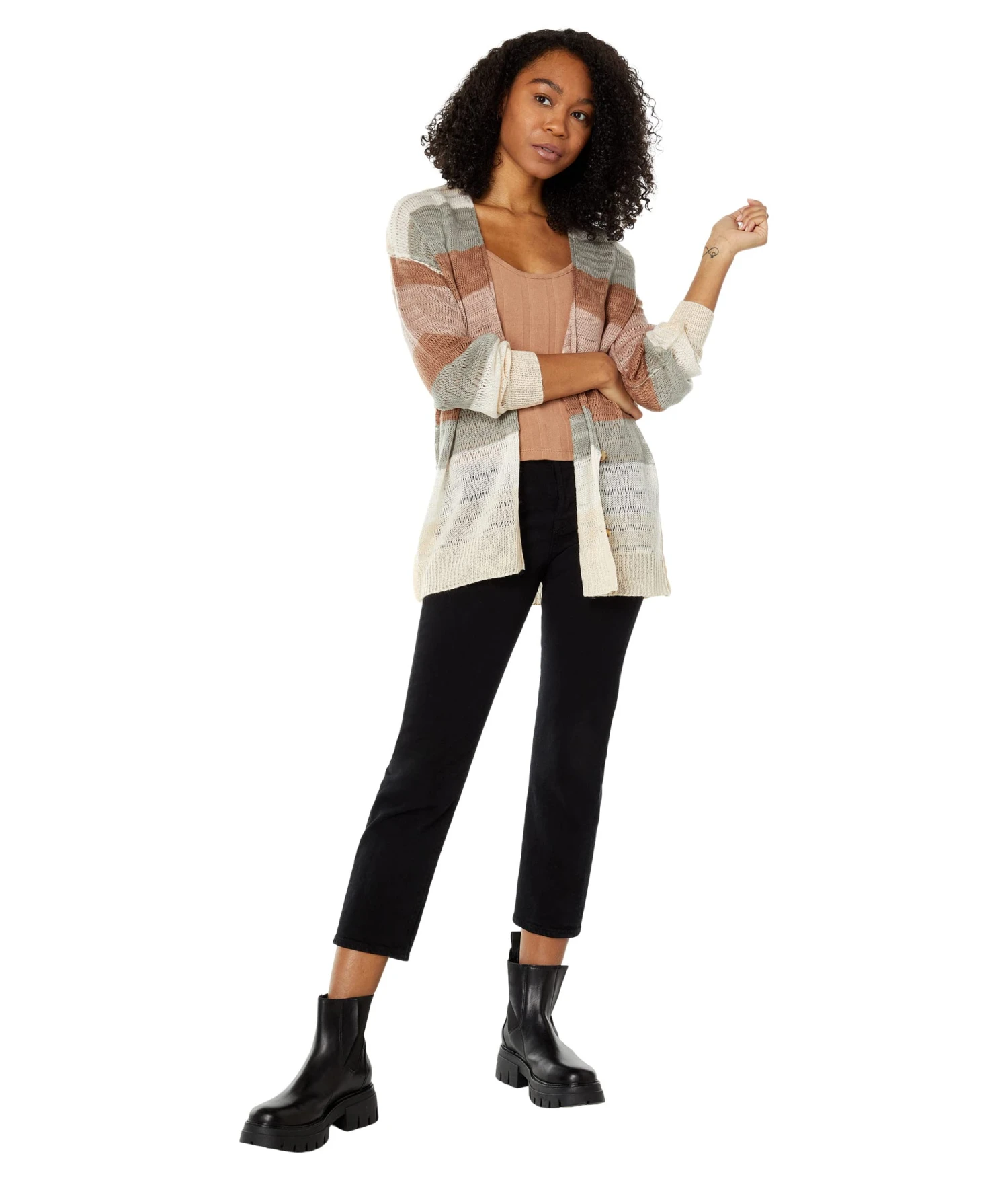 Saltwater Luxe Delby Long Sleeve Color-Block Sweater 6 Saltwater Luxe Delby Long Sleeve Color-Block Sweater - Image 4