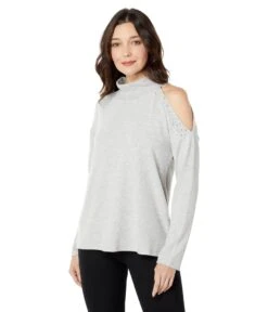 Vince Camuto Cold-Shoulder Heat Set Cozy Top