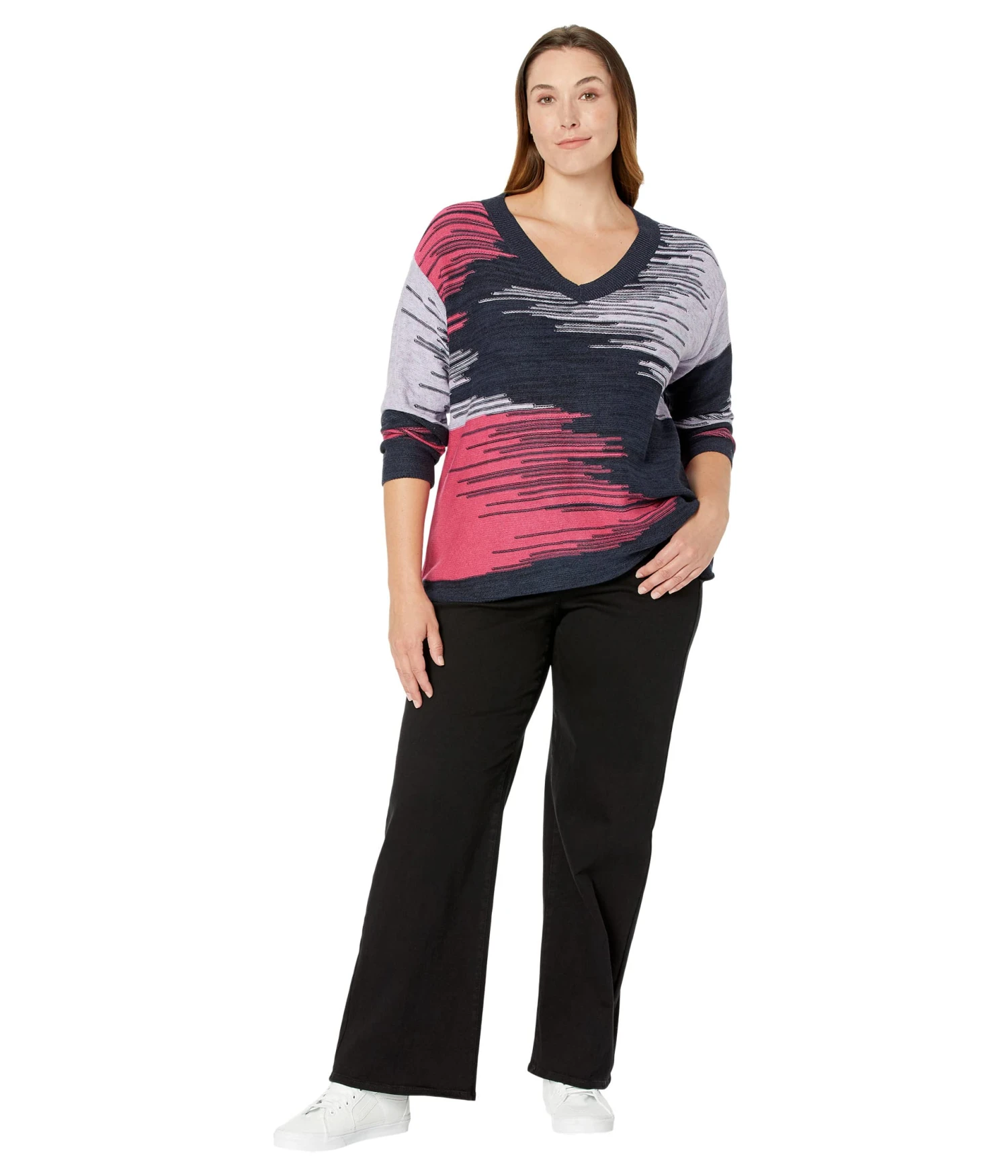 NIC+ZOE Plus Size Vivid Vibes Sweater 6 NIC+ZOE Plus Size Vivid Vibes Sweater - Image 4