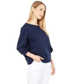 Vince Camuto Puff Sleeve Solid Terry Snap Shoulder Top -Madewell Shop 71mxB2c0mtL