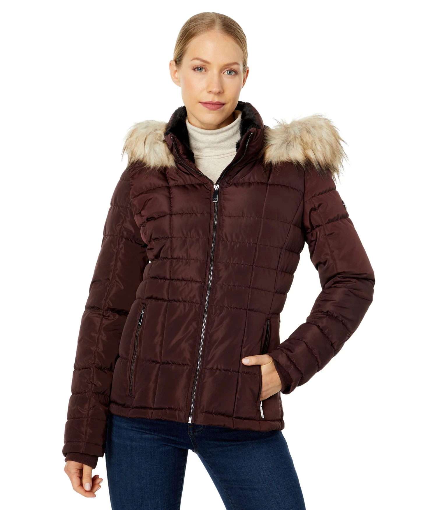 Calvin Klein Short Faux Fur Trimmed Puffer 3 Calvin Klein Short Faux Fur Trimmed Puffer