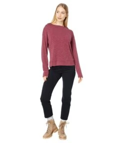 Mod-o-doc Soft Slubby Terrycloth Long Sleeve Draped Mock Neck Pullover -Madewell Shop 71zAgMXKR9L