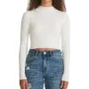 Madden Girl Fine Gauge Rib Mock Neck Open Tie Back Sweater -Madewell Shop 81 FCokrML