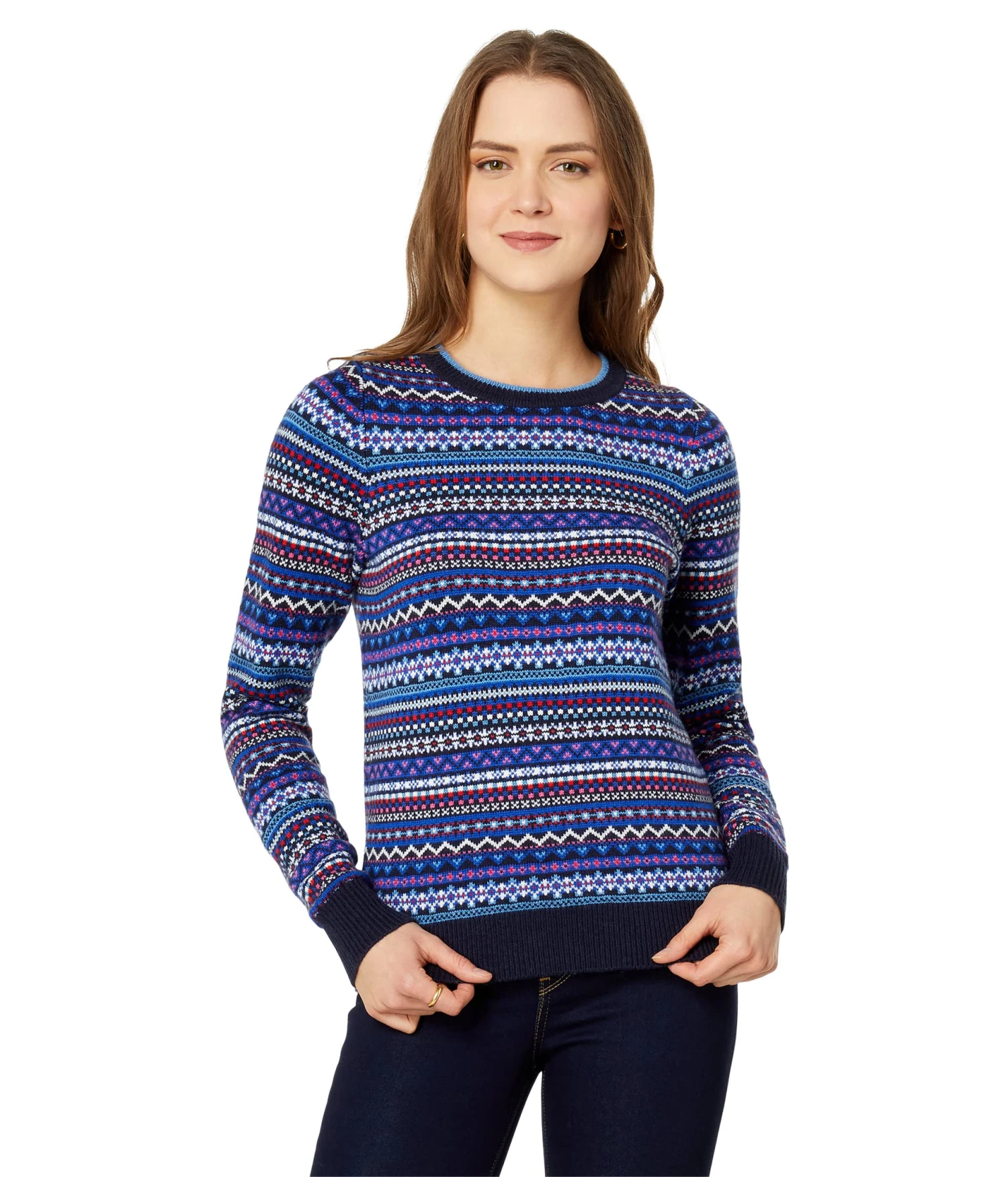 Draper James Fair Isle Crew Neck Sweater 3 Draper James Fair Isle Crew Neck Sweater