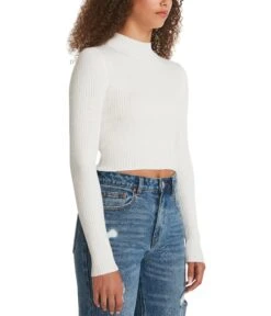 Madden Girl Fine Gauge Rib Mock Neck Open Tie Back Sweater -Madewell Shop 811Cy3vgkhL