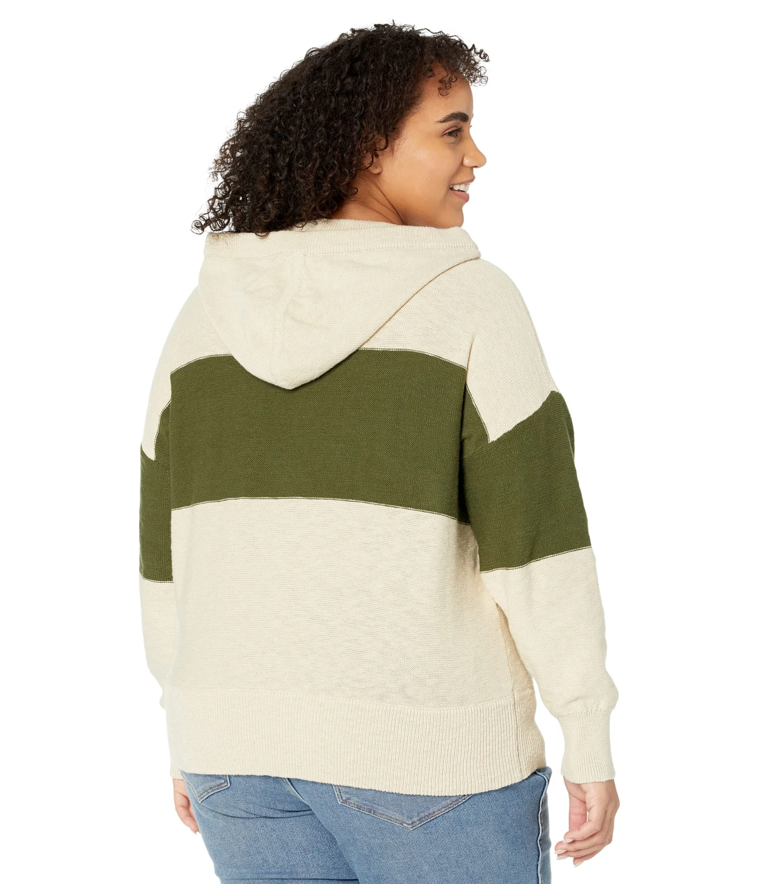 Madewell Plus Clairview Hoodie Sweater In Colorblock 4 Madewell Plus Clairview Hoodie Sweater In Colorblock - Image 2