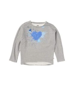 Appaman Adaptive Kids Paint Splash Heart Graphic Slouchy Sweatshirt (Little Kids/Big Kids)
