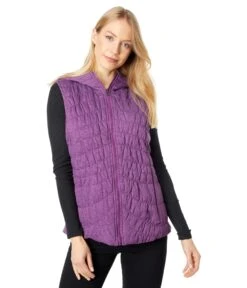 Avec Les Filles Quilted Knit Membrane Hooded Vest