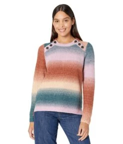 Madewell Space-Dyed Button-Shoulder Pullover Sweater