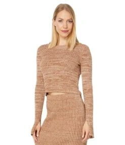 MONROW Cosmo Rib Sweater Long Sleeve Top