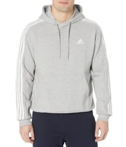 Adidas Essentials French Terry 3-Stripes Pullover Hoodie