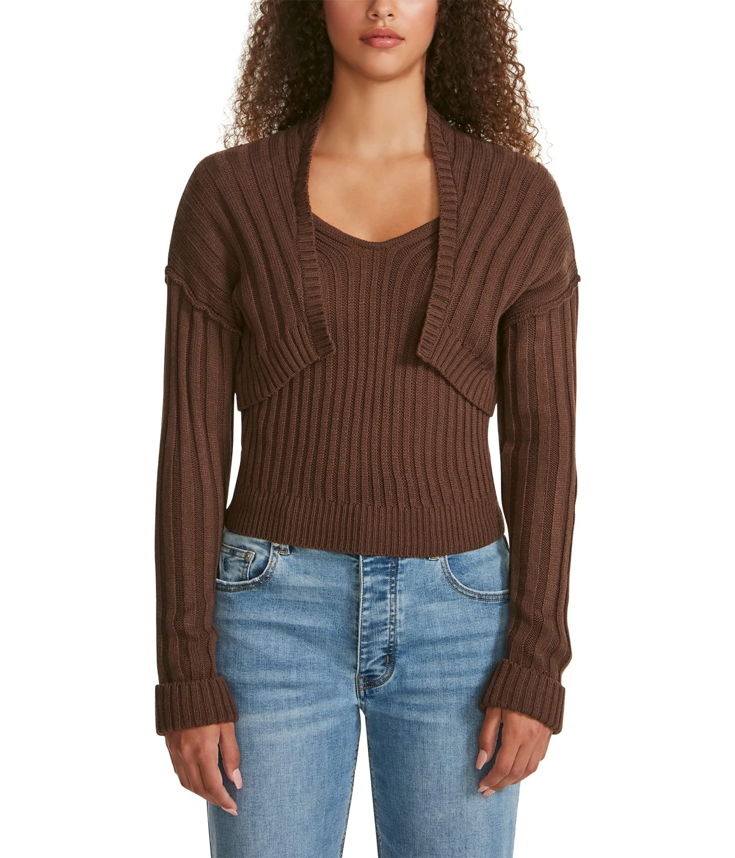 Madden Girl Rib Sweater Shrug With Tank Set 2 Madden Girl Rib Sweater Shrug With Tank Set