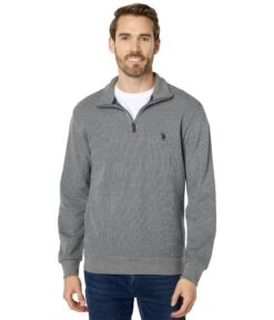 U.S. POLO ASSN. Long Sleeve 1/4 Zip Flatback