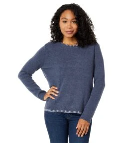 Dylan By True Grit Ryan Blanket Stitched Crew