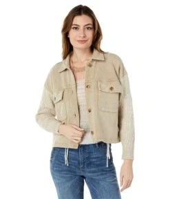 Saltwater Luxe Range Mixed Media Long Sleeve Jacket