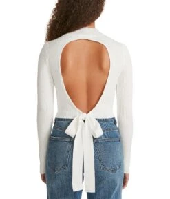 Madden Girl Fine Gauge Rib Mock Neck Open Tie Back Sweater -Madewell Shop 81eg0d4Vp6L