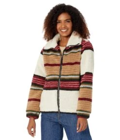 Dylan By True Grit Blanket Stripe Zip Jacket