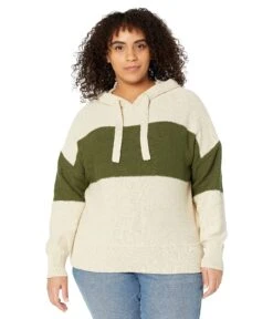 Madewell Plus Clairview Hoodie Sweater In Colorblock