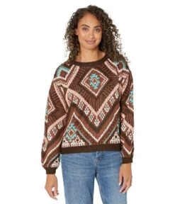Rock And Roll Cowgirl Cabin Cozy Sweater RRWT32R04S