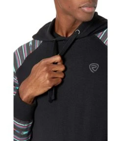 Rock And Roll Cowboy Long Sleeve Pullover Hoodie Contrast Sleeves P8H6340 -Madewell Shop 91B7lkejgbL