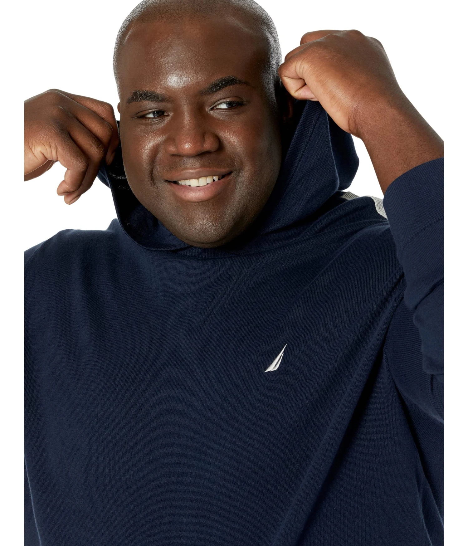 Nautica Big & Tall Big & Tall Color-Block Ribbed Pullover Hoodie 5 Nautica Big & Tall Big & Tall Color-Block Ribbed Pullover Hoodie - Image 3