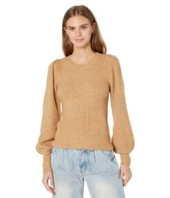 1.STATE Balloon Sleeve Crew Neck Sweater