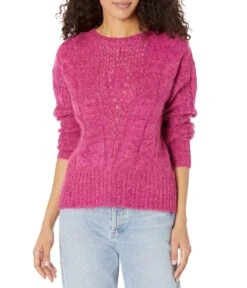 KUT From The Kloth Claudette Cable Knit Pullover Sweater