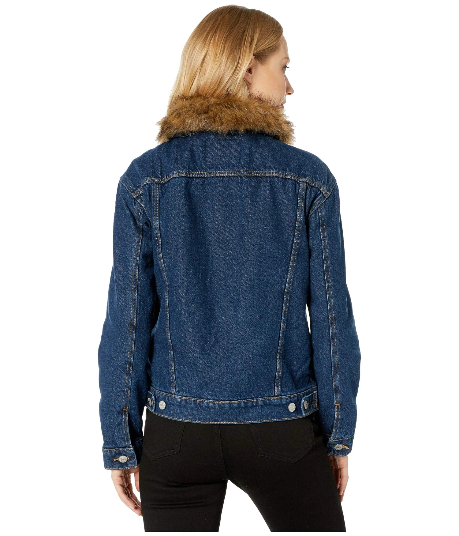 Levi's® Womens Ex Boyfriend Faux Fur Collar Trucker 5 Levi's® Womens Ex Boyfriend Faux Fur Collar Trucker - Image 3
